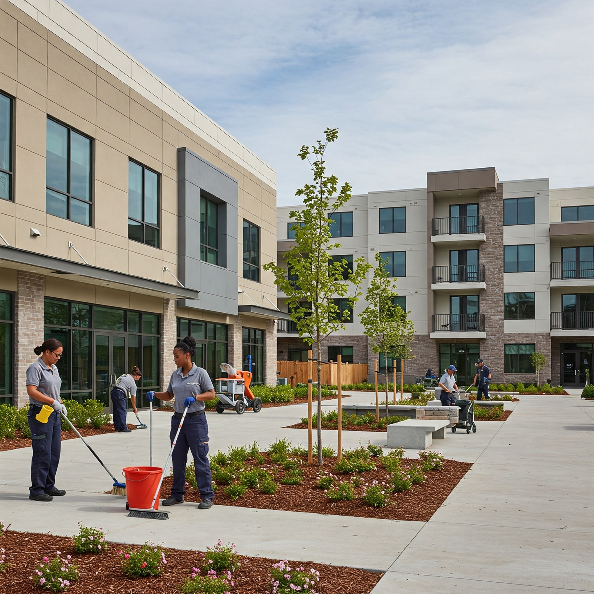 Worker operating forklift in warehouse